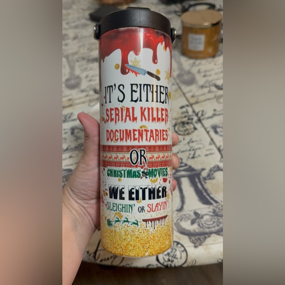 Festive Serial Killer Documentaries Travel Mug